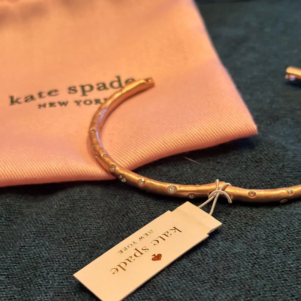 Kate Spade New York Cubic Zirconia Bangle Bracelet- NWT- Rose Gold - Picture 4 of 8
